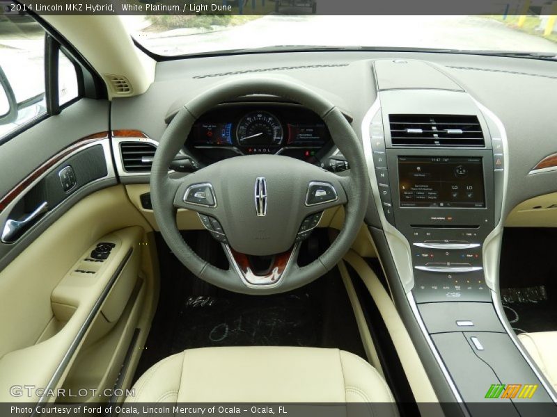 White Platinum / Light Dune 2014 Lincoln MKZ Hybrid