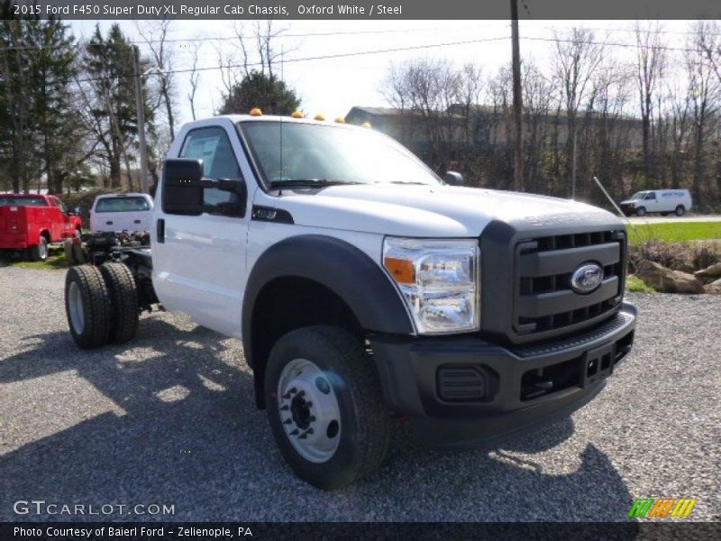 Oxford White / Steel 2015 Ford F450 Super Duty XL Regular Cab Chassis