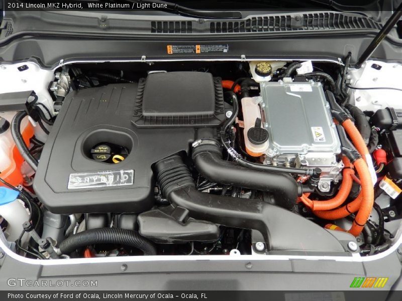 White Platinum / Light Dune 2014 Lincoln MKZ Hybrid