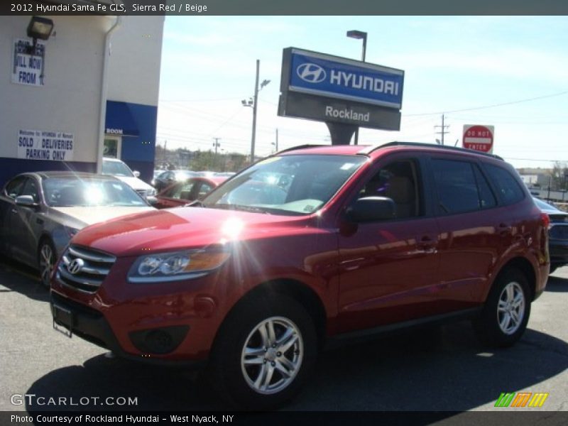 Sierra Red / Beige 2012 Hyundai Santa Fe GLS