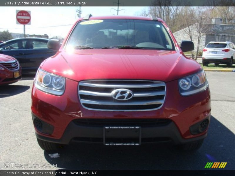 Sierra Red / Beige 2012 Hyundai Santa Fe GLS