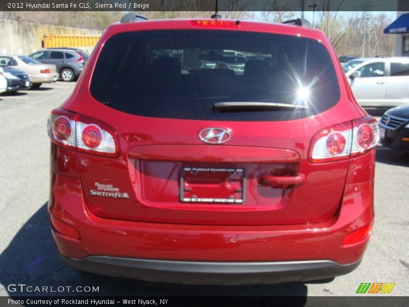 Sierra Red / Beige 2012 Hyundai Santa Fe GLS