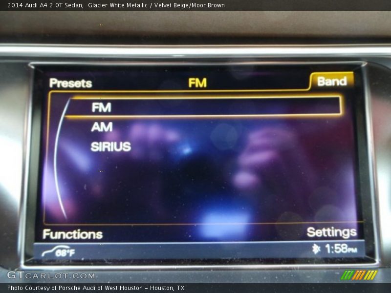 Glacier White Metallic / Velvet Beige/Moor Brown 2014 Audi A4 2.0T Sedan