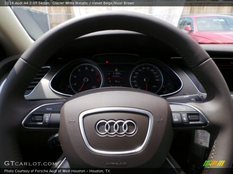 Glacier White Metallic / Velvet Beige/Moor Brown 2014 Audi A4 2.0T Sedan