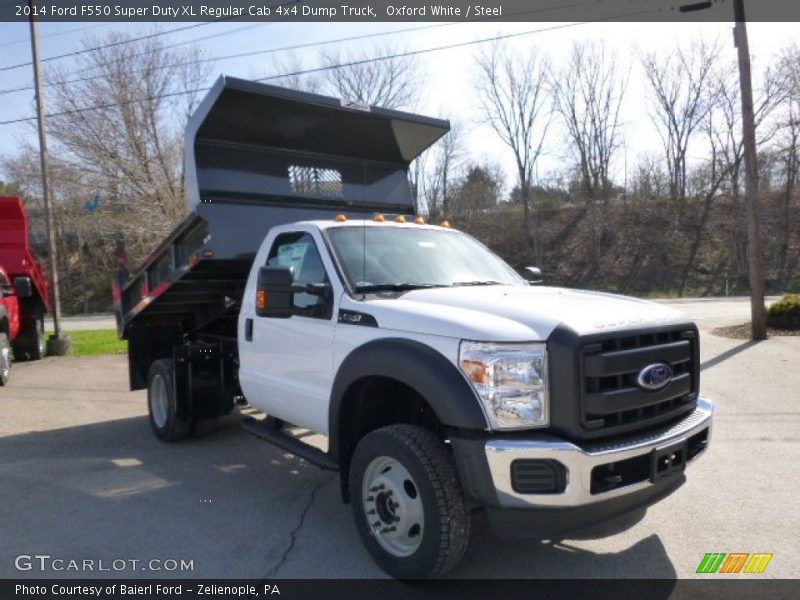 Oxford White / Steel 2014 Ford F550 Super Duty XL Regular Cab 4x4 Dump Truck
