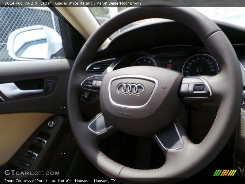 Glacier White Metallic / Velvet Beige/Moor Brown 2014 Audi A4 2.0T Sedan