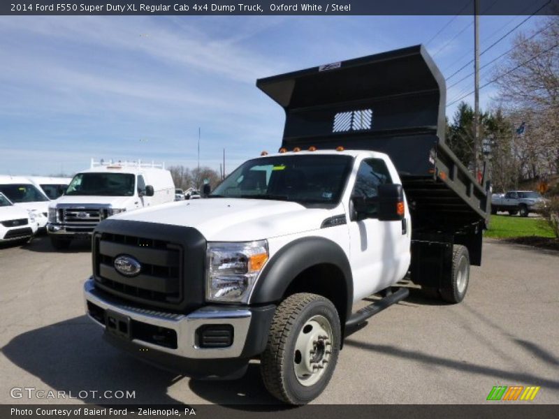Oxford White / Steel 2014 Ford F550 Super Duty XL Regular Cab 4x4 Dump Truck
