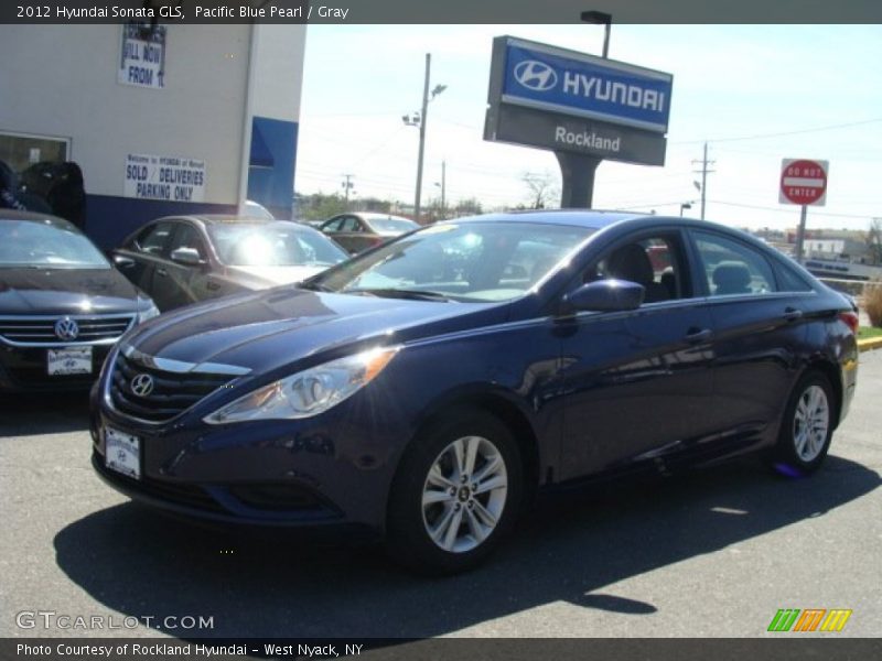 Pacific Blue Pearl / Gray 2012 Hyundai Sonata GLS