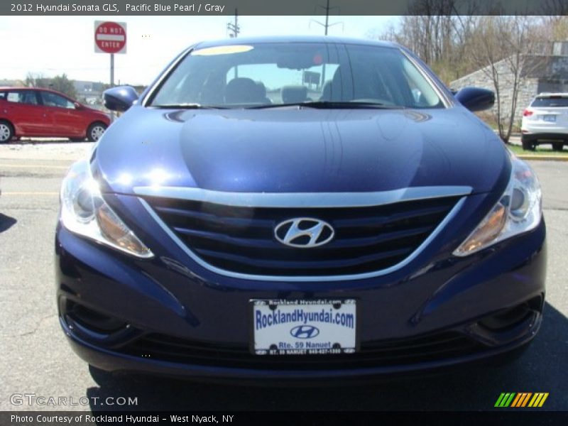 Pacific Blue Pearl / Gray 2012 Hyundai Sonata GLS