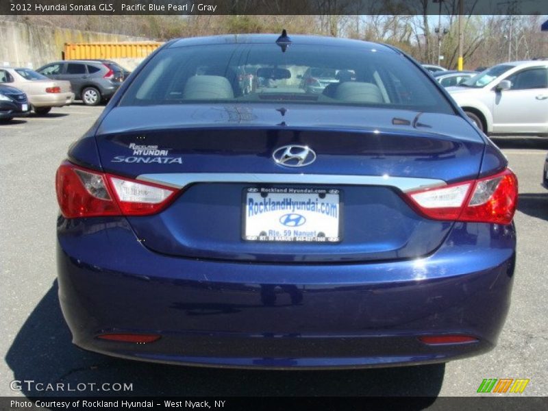 Pacific Blue Pearl / Gray 2012 Hyundai Sonata GLS