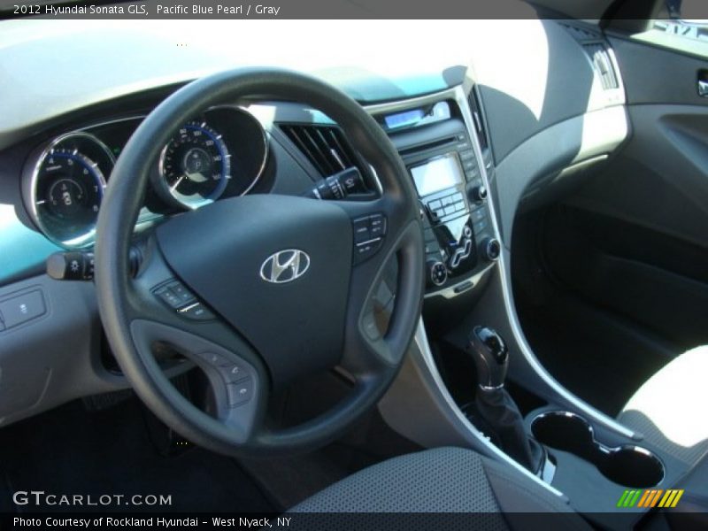 Pacific Blue Pearl / Gray 2012 Hyundai Sonata GLS