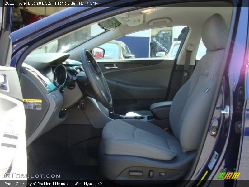 Pacific Blue Pearl / Gray 2012 Hyundai Sonata GLS