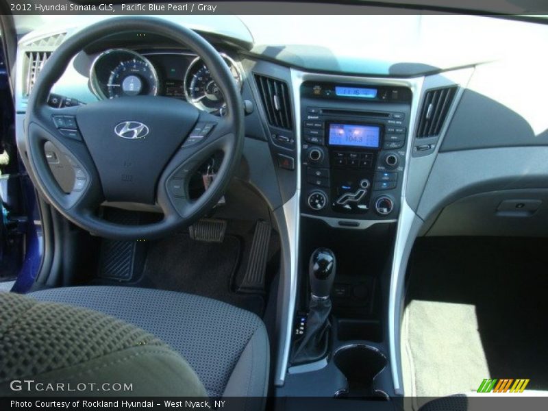 Pacific Blue Pearl / Gray 2012 Hyundai Sonata GLS