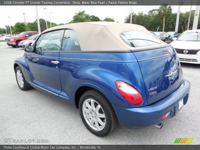 Deep Water Blue Pearl / Pastel Pebble Beige 2008 Chrysler PT Cruiser Touring Convertible