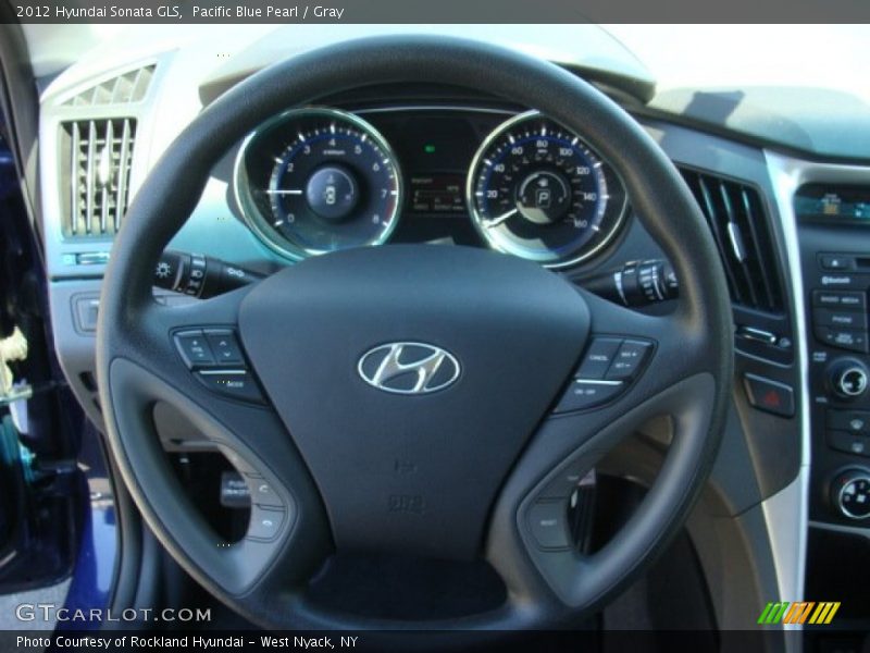 Pacific Blue Pearl / Gray 2012 Hyundai Sonata GLS