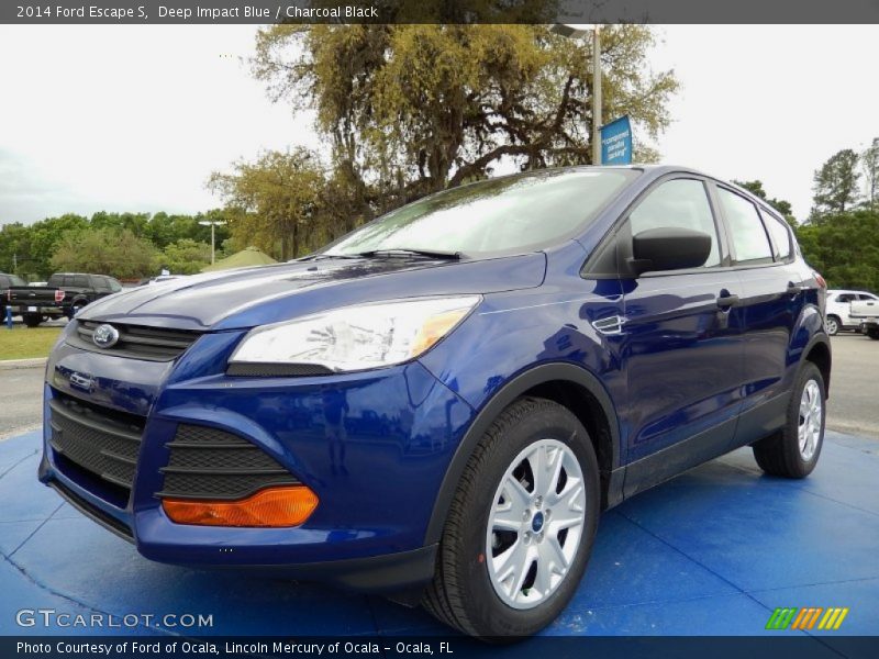 Deep Impact Blue / Charcoal Black 2014 Ford Escape S