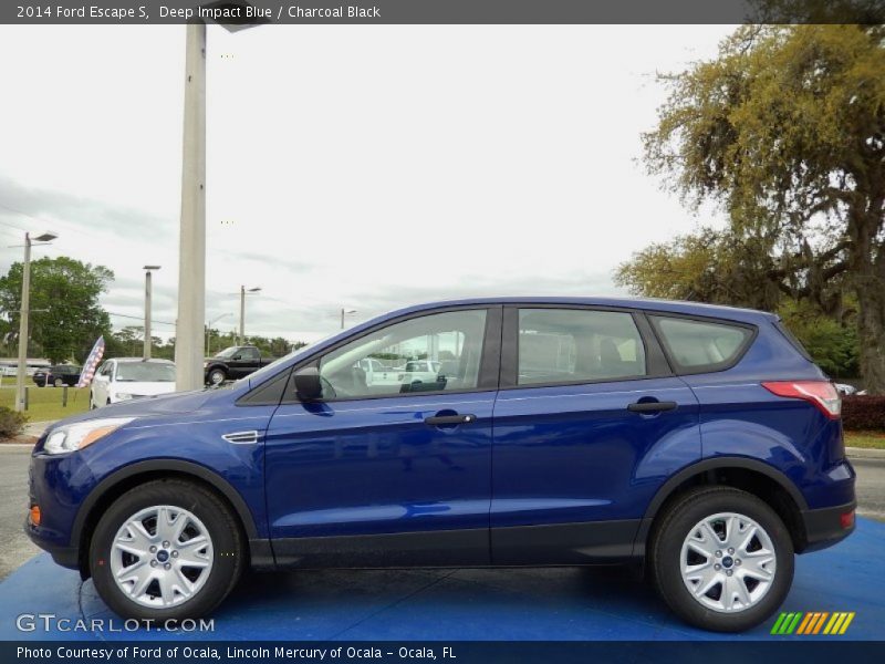 Deep Impact Blue / Charcoal Black 2014 Ford Escape S