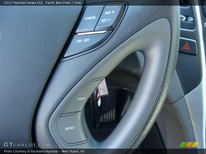 Pacific Blue Pearl / Gray 2012 Hyundai Sonata GLS