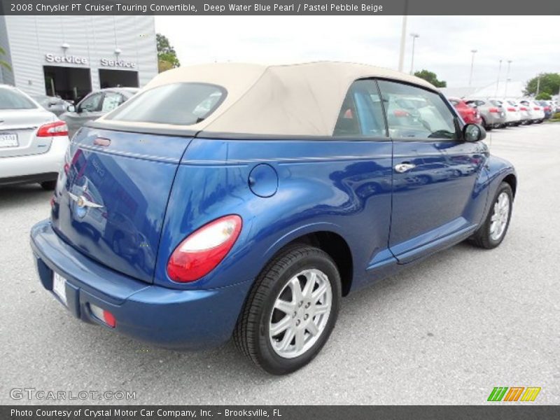 Deep Water Blue Pearl / Pastel Pebble Beige 2008 Chrysler PT Cruiser Touring Convertible