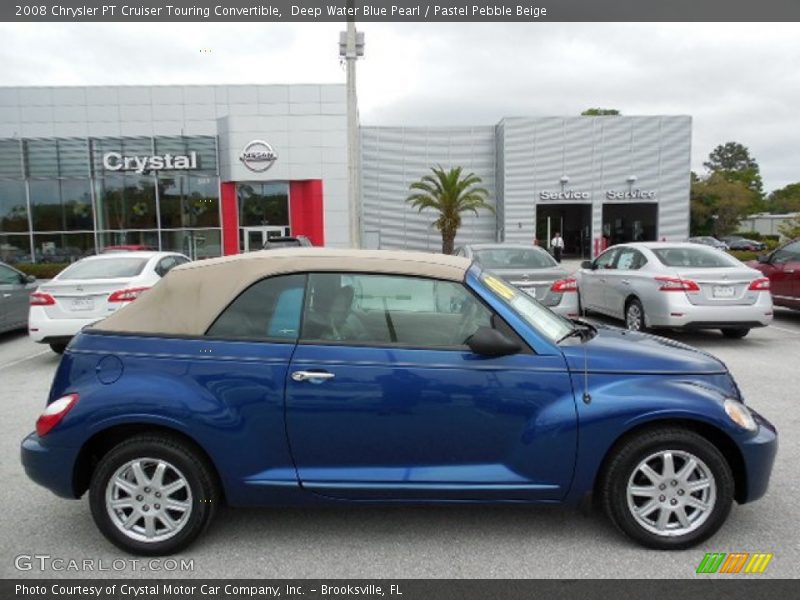 Deep Water Blue Pearl / Pastel Pebble Beige 2008 Chrysler PT Cruiser Touring Convertible