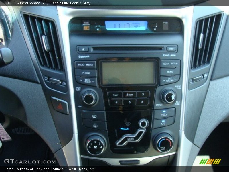 Pacific Blue Pearl / Gray 2012 Hyundai Sonata GLS