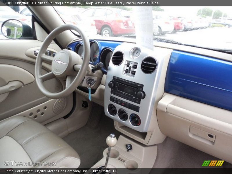 Deep Water Blue Pearl / Pastel Pebble Beige 2008 Chrysler PT Cruiser Touring Convertible