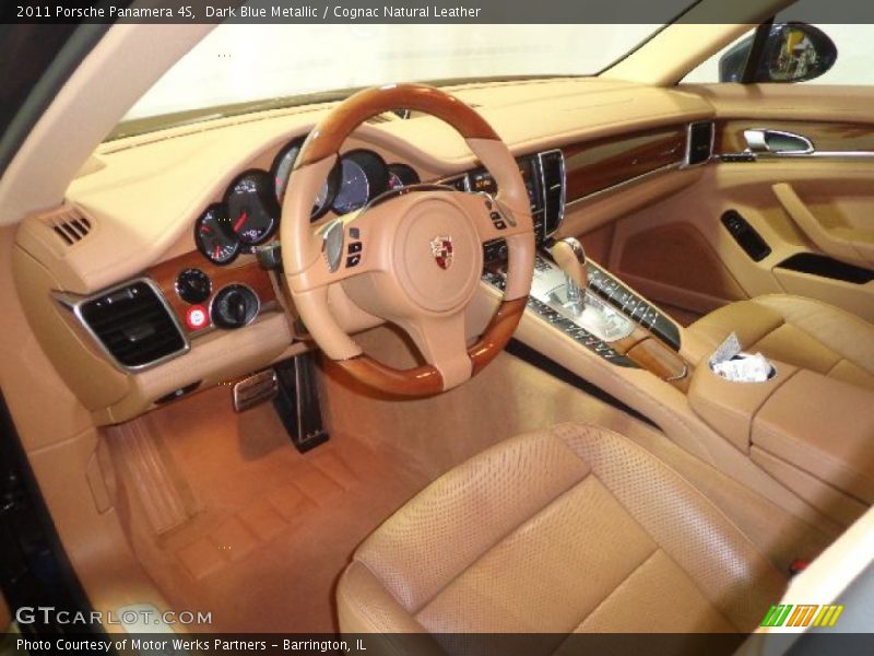 Dark Blue Metallic / Cognac Natural Leather 2011 Porsche Panamera 4S