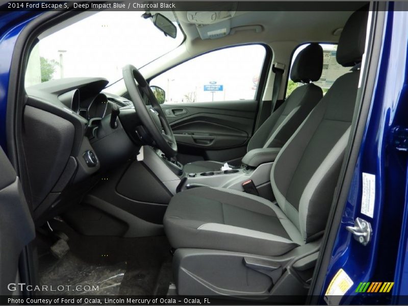 Deep Impact Blue / Charcoal Black 2014 Ford Escape S