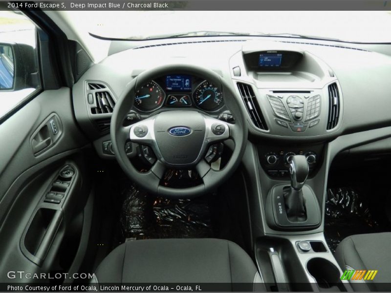 Deep Impact Blue / Charcoal Black 2014 Ford Escape S