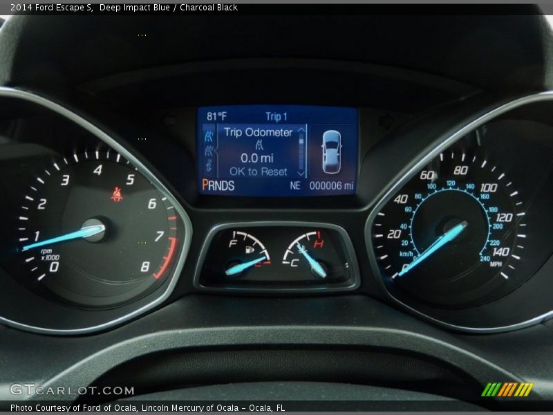 Deep Impact Blue / Charcoal Black 2014 Ford Escape S