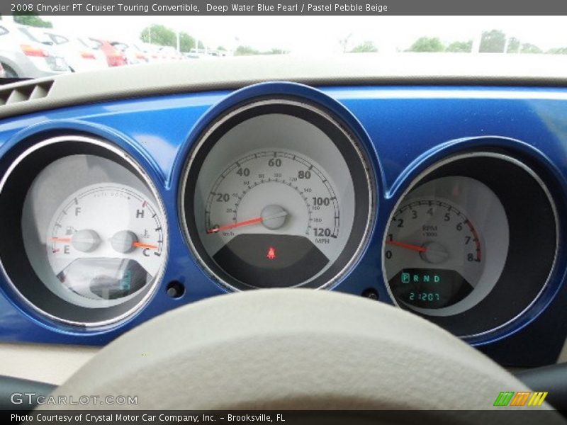 Deep Water Blue Pearl / Pastel Pebble Beige 2008 Chrysler PT Cruiser Touring Convertible