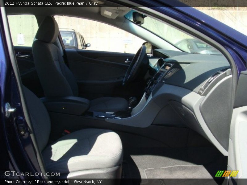 Pacific Blue Pearl / Gray 2012 Hyundai Sonata GLS