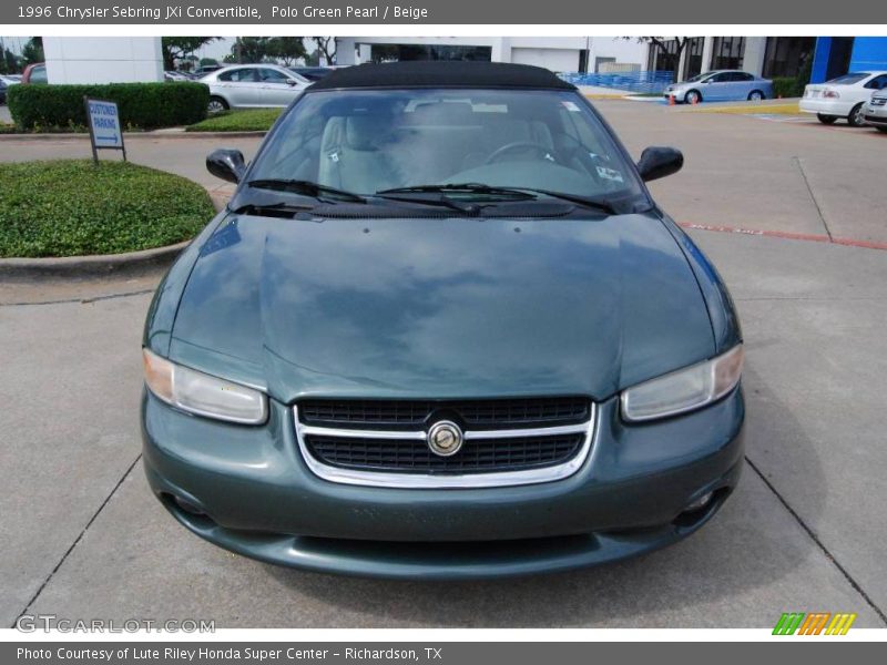 Polo Green Pearl / Beige 1996 Chrysler Sebring JXi Convertible