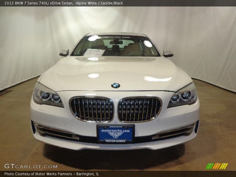 Alpine White / Saddle/Black 2013 BMW 7 Series 740Li xDrive Sedan