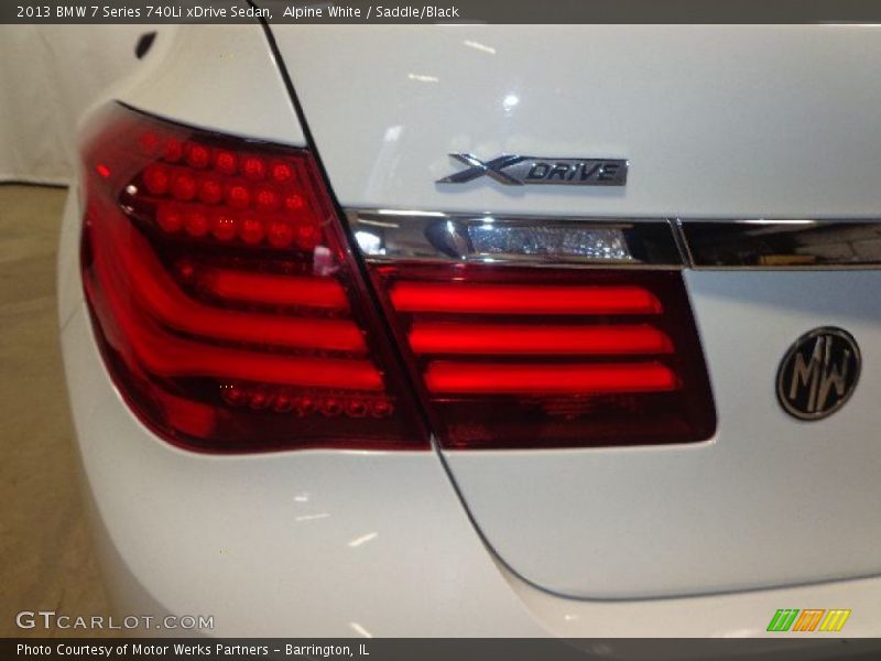 Alpine White / Saddle/Black 2013 BMW 7 Series 740Li xDrive Sedan