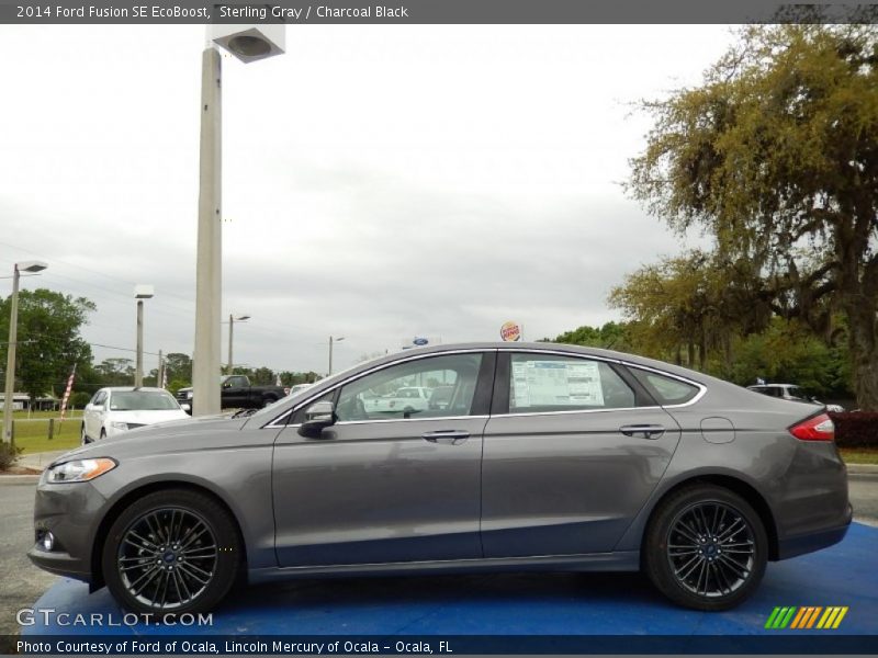 Sterling Gray / Charcoal Black 2014 Ford Fusion SE EcoBoost