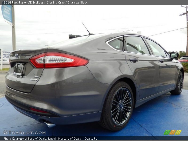 Sterling Gray / Charcoal Black 2014 Ford Fusion SE EcoBoost