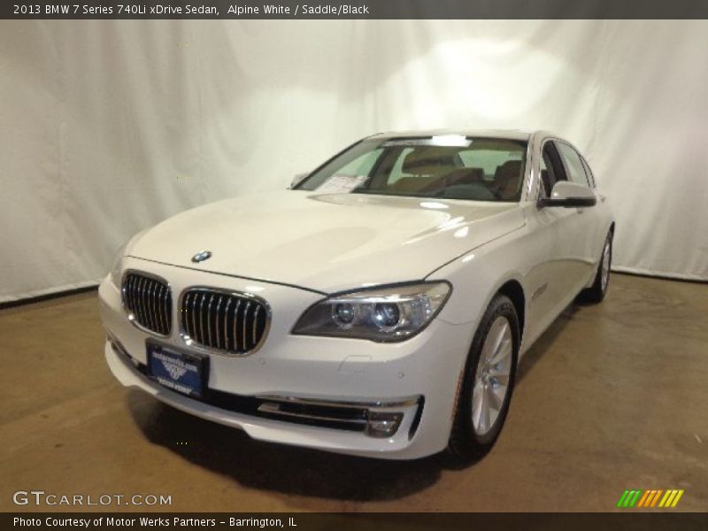 Alpine White / Saddle/Black 2013 BMW 7 Series 740Li xDrive Sedan