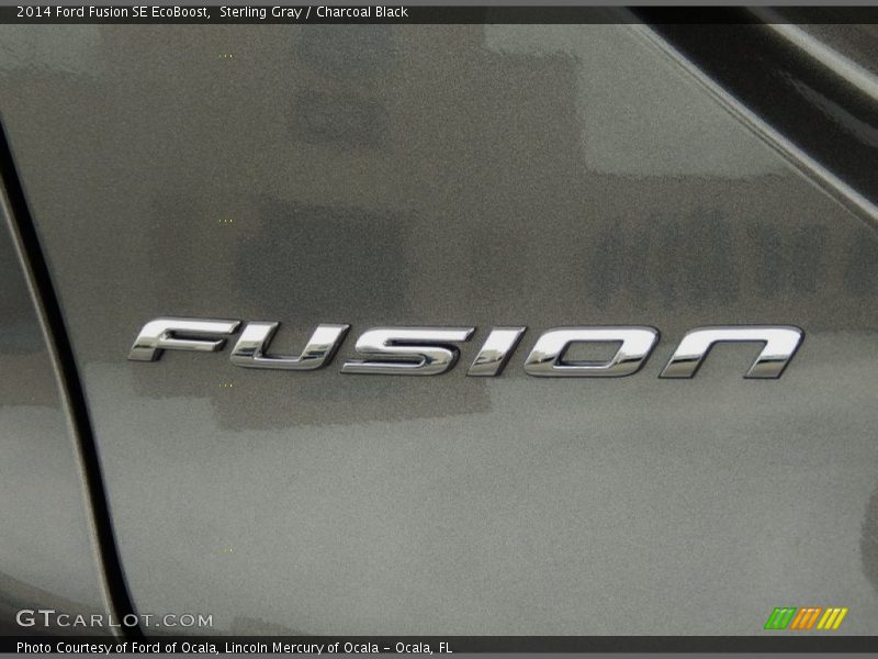 Sterling Gray / Charcoal Black 2014 Ford Fusion SE EcoBoost