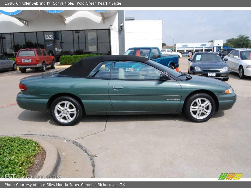 Polo Green Pearl / Beige 1996 Chrysler Sebring JXi Convertible