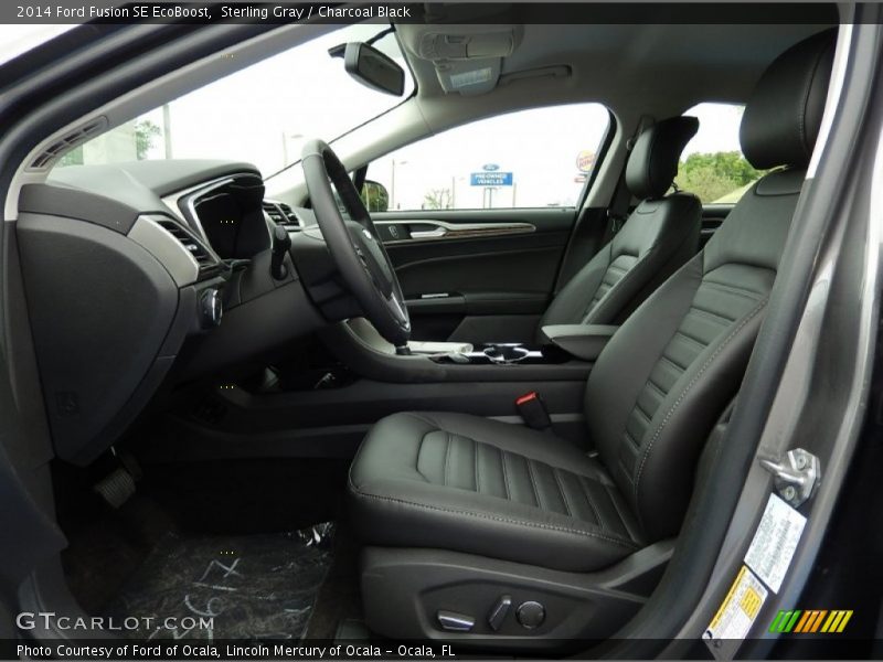 Sterling Gray / Charcoal Black 2014 Ford Fusion SE EcoBoost