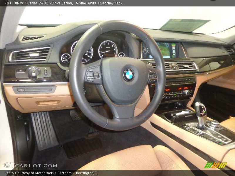 Alpine White / Saddle/Black 2013 BMW 7 Series 740Li xDrive Sedan