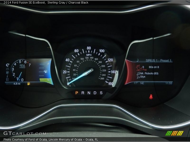 Sterling Gray / Charcoal Black 2014 Ford Fusion SE EcoBoost