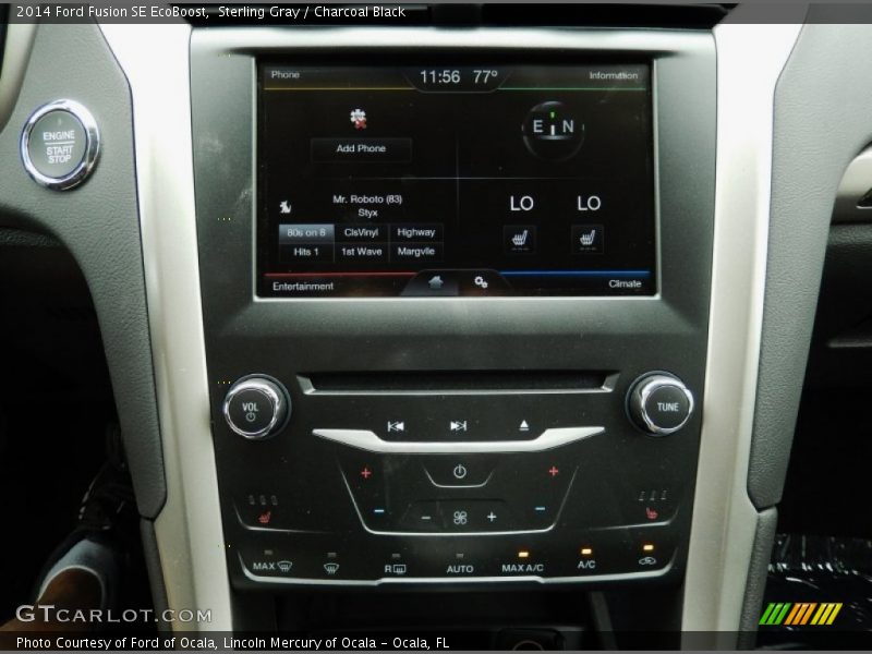 Sterling Gray / Charcoal Black 2014 Ford Fusion SE EcoBoost