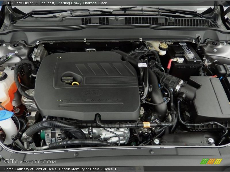 Sterling Gray / Charcoal Black 2014 Ford Fusion SE EcoBoost