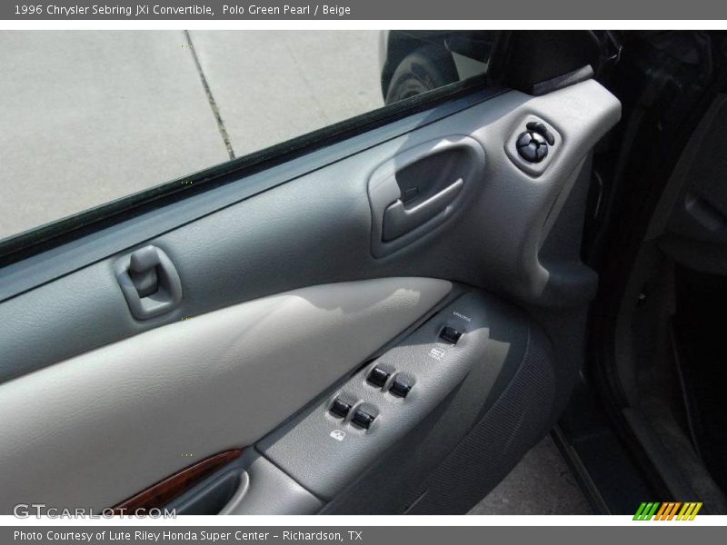Polo Green Pearl / Beige 1996 Chrysler Sebring JXi Convertible