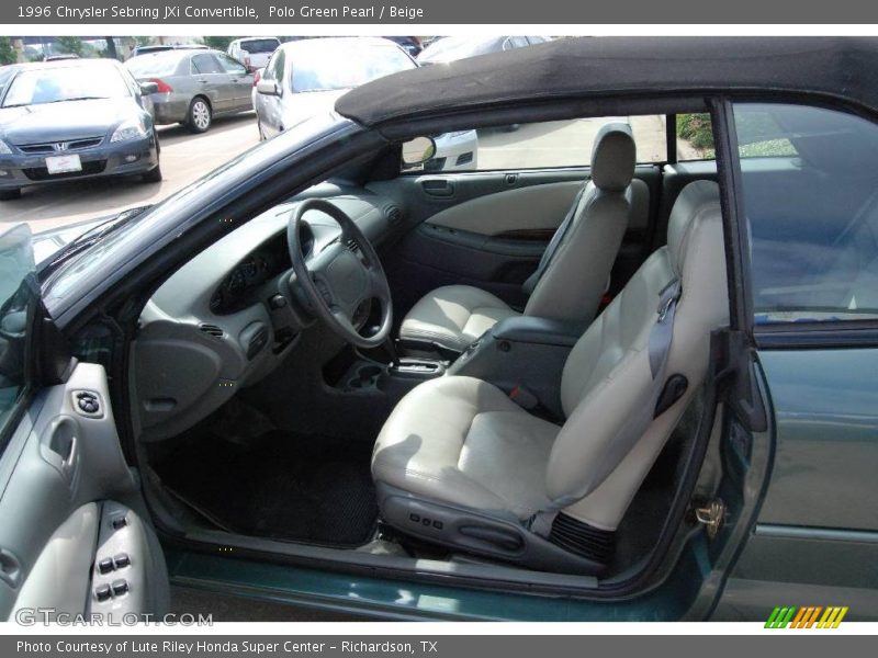 Polo Green Pearl / Beige 1996 Chrysler Sebring JXi Convertible