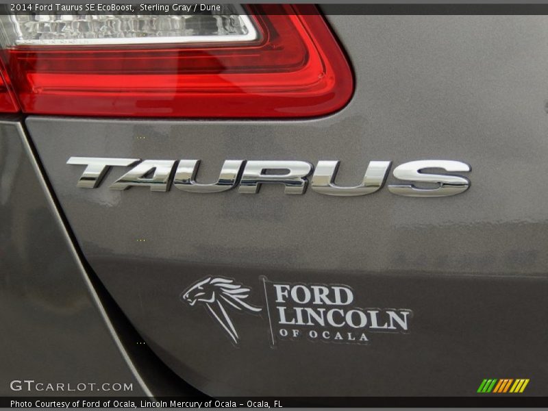 Sterling Gray / Dune 2014 Ford Taurus SE EcoBoost