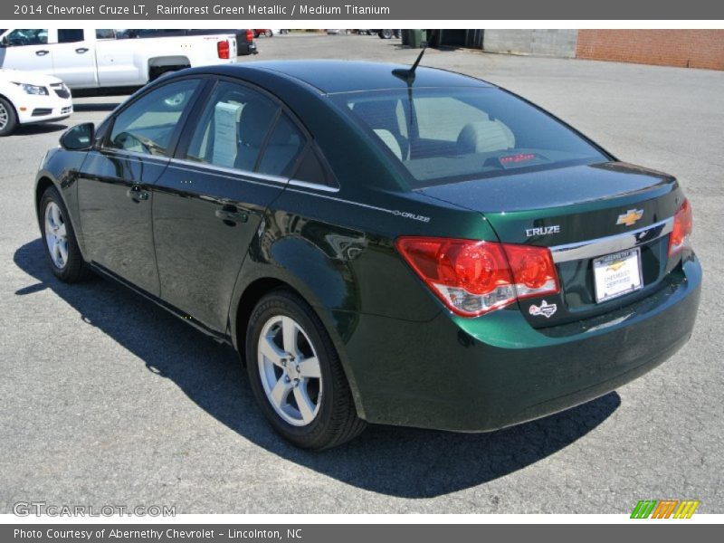 Rainforest Green Metallic / Medium Titanium 2014 Chevrolet Cruze LT