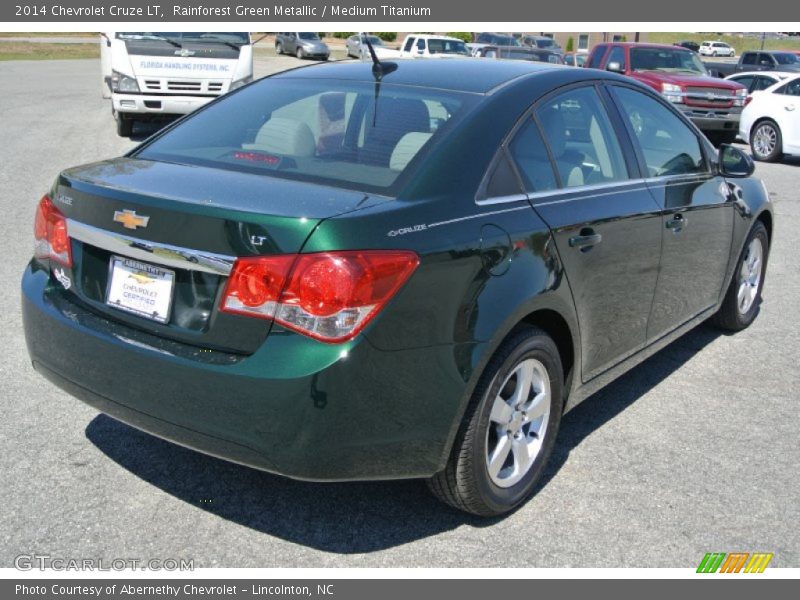 Rainforest Green Metallic / Medium Titanium 2014 Chevrolet Cruze LT